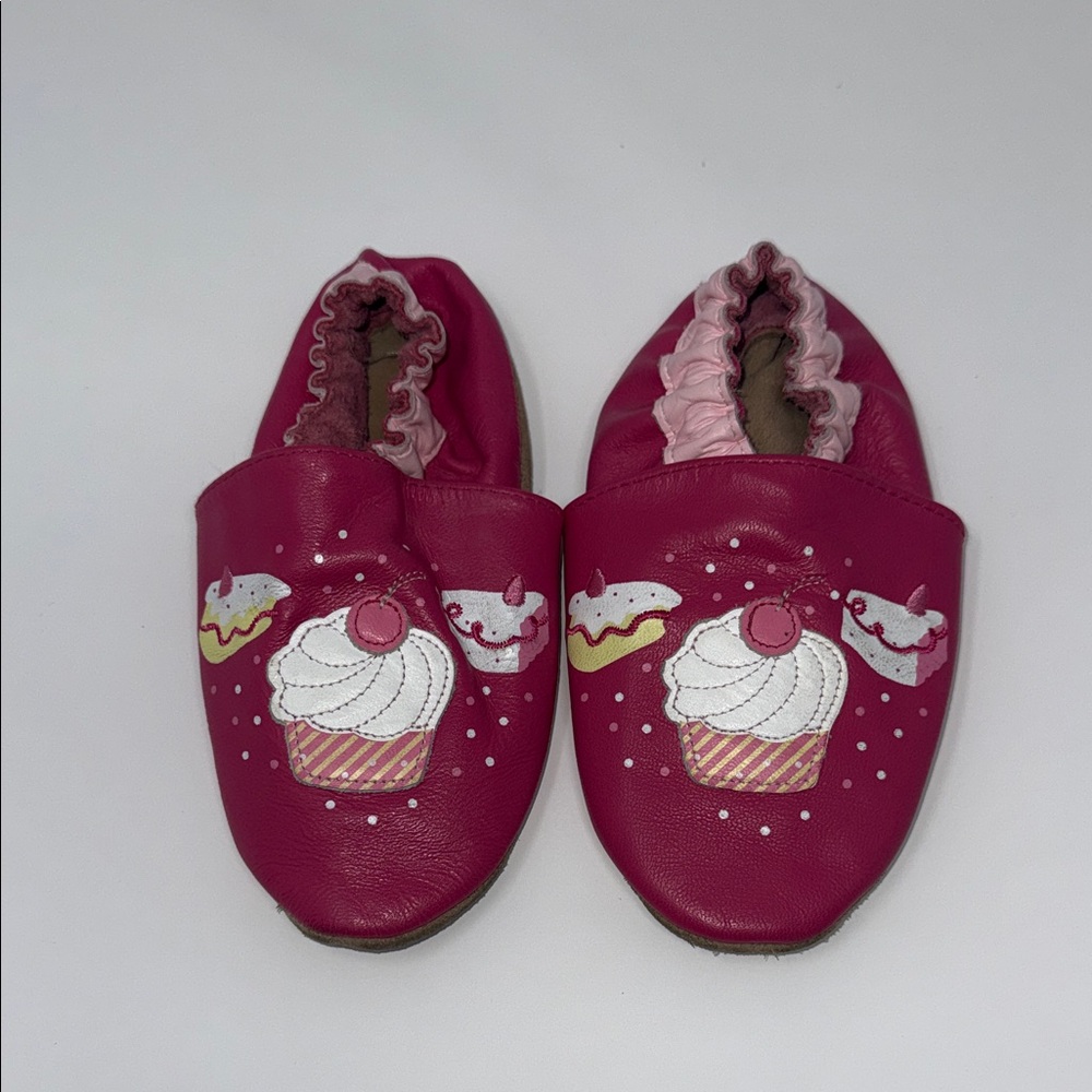 Robeez Pink Cupcake Kids Slippers